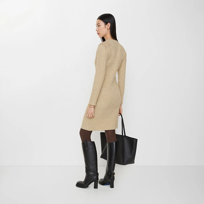 Wool Cashmere Dress in Hamper beige - Women | Burberry® Official