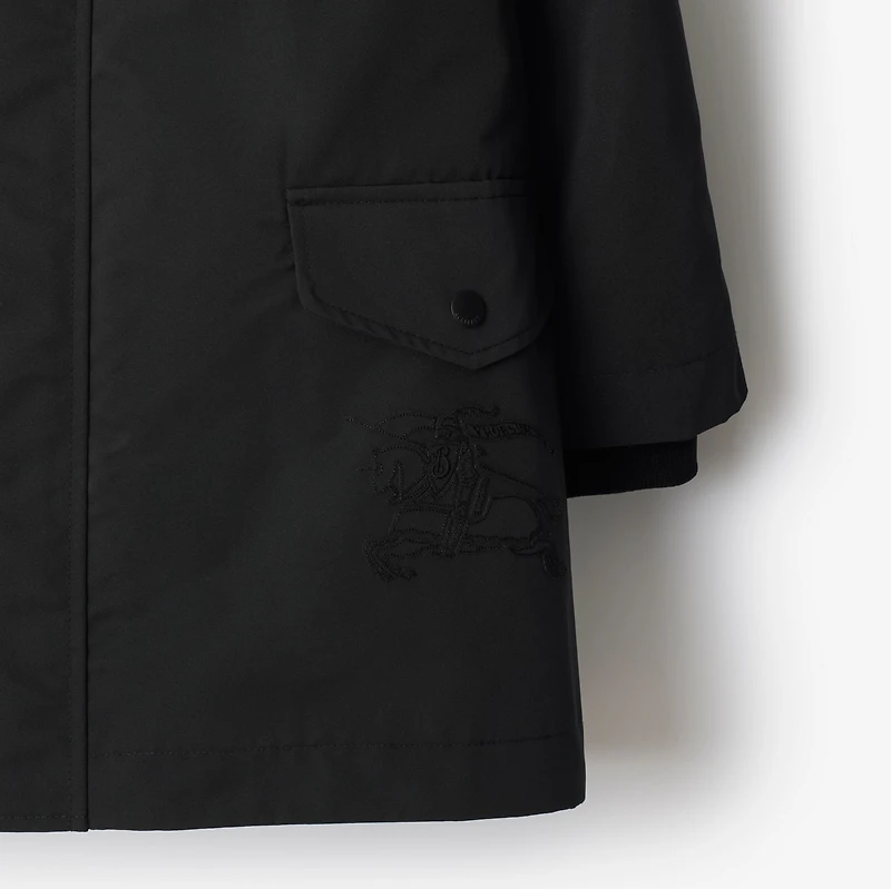 Detachable Warmer Nylon Parka in Black | Burberry® Official