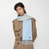 Reversible Cashmere Scarf in Bank/pale grey | Burberry® Official