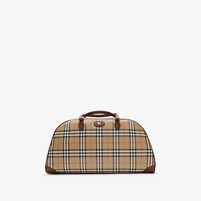 Check Holdall in Archive beige - Men, Cotton | Burberry® Official