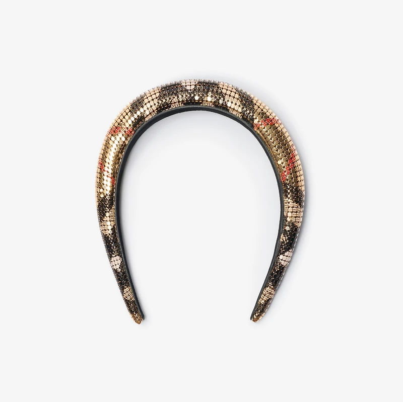 Check Mesh Headband in Sand beige | Burberry® Official