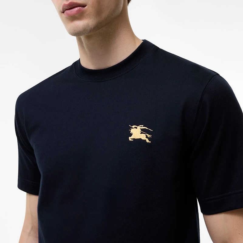 Knight Cotton T-shirt in Navy - Men | Burberry® Official