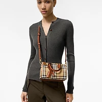 Mini Check Bowling Bag in Archive beige/briar brown - Women | Burberry® Official