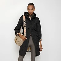 Quilted Nylon Hooded Coat in Black - Women | Burberry® Official