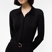 Belted Viscose Dress in Black - Women | Burberry® Official