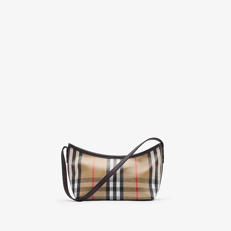 Mini Highlands Shoulder Bag​ in Sand - Women, Cotton, Linen | Burberry® Official
