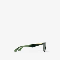 Classic Rectangular Sunglasses​ in Khaki - Men | Burberry® Official