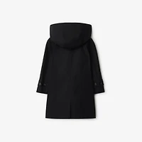 Cotton Hooded Car Coat in Black | Burberry® Official