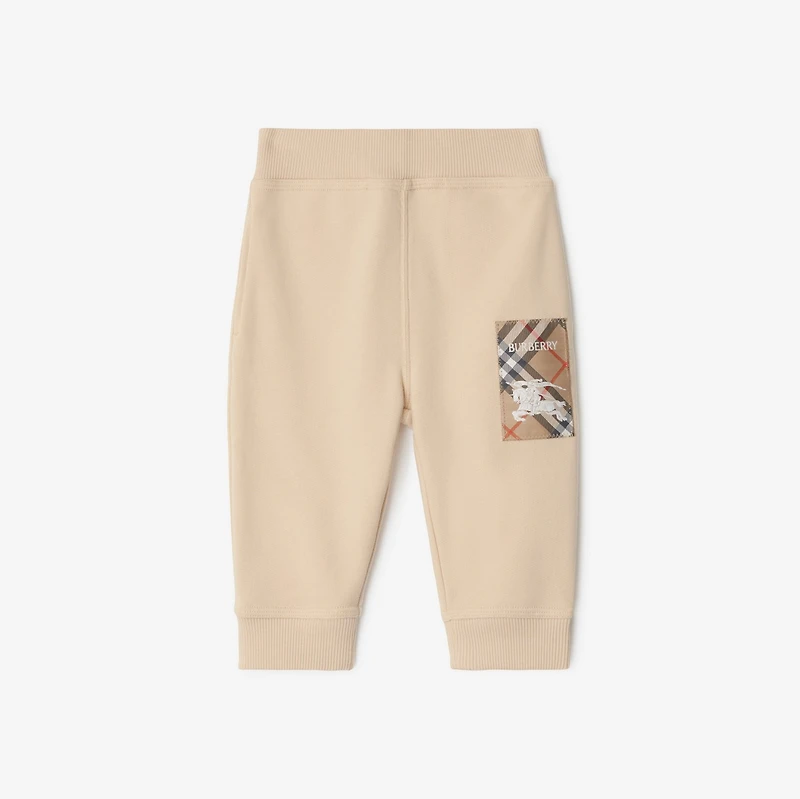 Check Label Cotton Jogging Pants in Calico | Burberry® Official