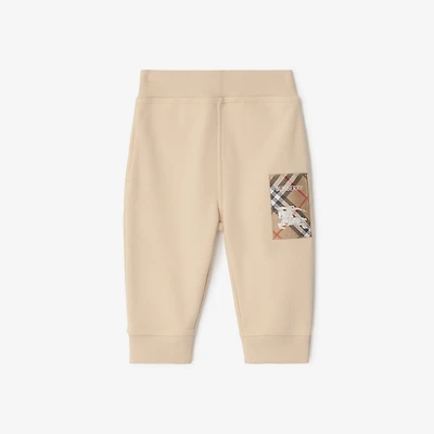Check Label Cotton Jogging Pants in Calico | Burberry® Official