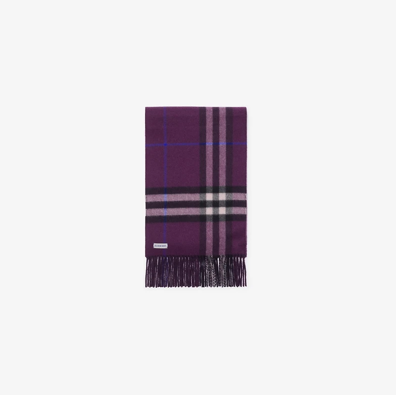 Reversible EKD Check Cashmere Scarf in Pansy | Burberry® Official