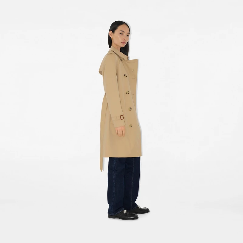 Mid-length Kensington Heritage Trench Coat in Honey - Women, Cotton Gabardine | Burberry® Official