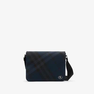 Grid Messenger Bag​ in Navy - Men | Burberry® Official
