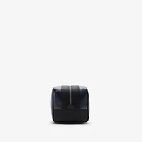 Check Travel Pouch in Midnight - Men, Cotton, Linen | Burberry® Official