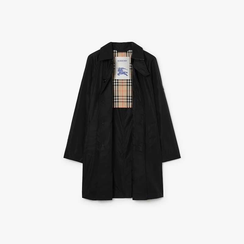 Short Nylon Ridgewood Car Coat in Black - Men | Burberry® Official