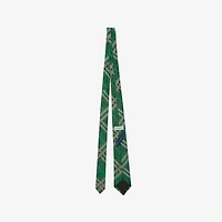 Check Silk Tie in Leaf green - Men | Burberry® Official