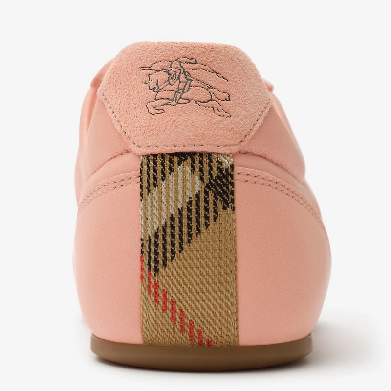 Leather Knight Runner Sneakers​ in Ditsy pink - Women | Burberry® Official