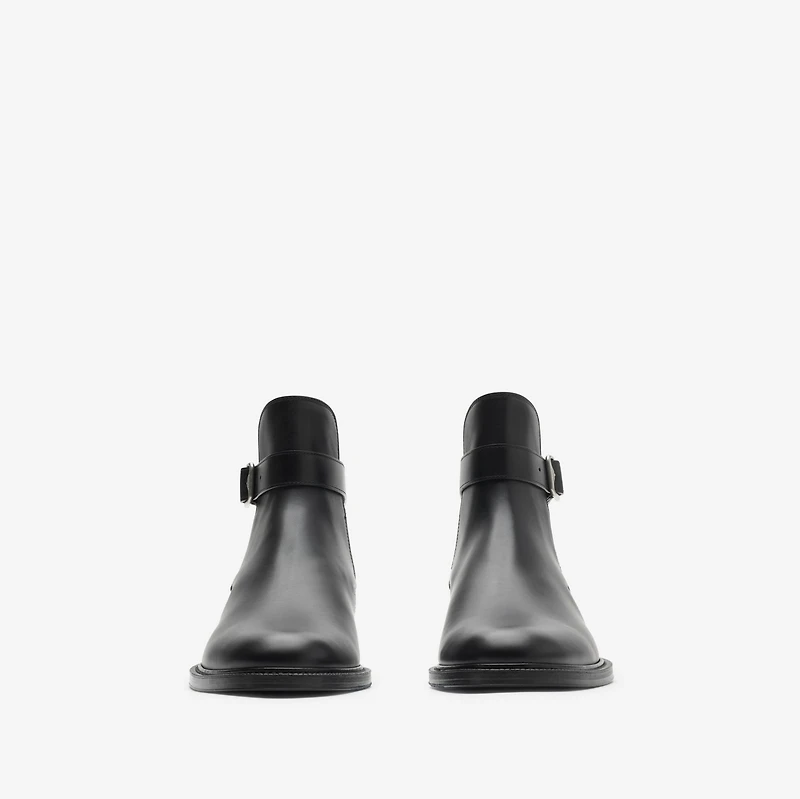 Leather Manor Jodhpur Boots in Black - Men | Burberry® Official