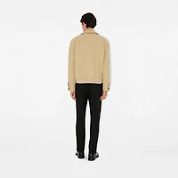 Gabardine Chester Harrington Jacket in Flax beige - Men, Cotton | Burberry® Official