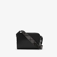 Pop Check Crossbody Bag in Black/iron grey - Men, Leather | Burberry® Official