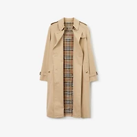 Long Kensington Heritage Trench Coat in Honey beige - Women, Cotton Gabardine | Burberry® Official