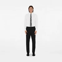 Check Silk Tie in Charcoal Grey - Men | Burberry® Official