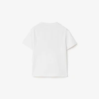 EKD Stretch Cotton T-shirt in White | Burberry® Official