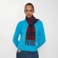 Narrow Check Cashmere Scarf in Sash red | Burberry® Official