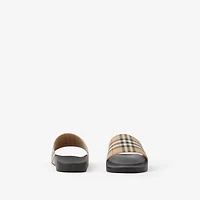 Check Slides in Archive beige - Men | Burberry® Official