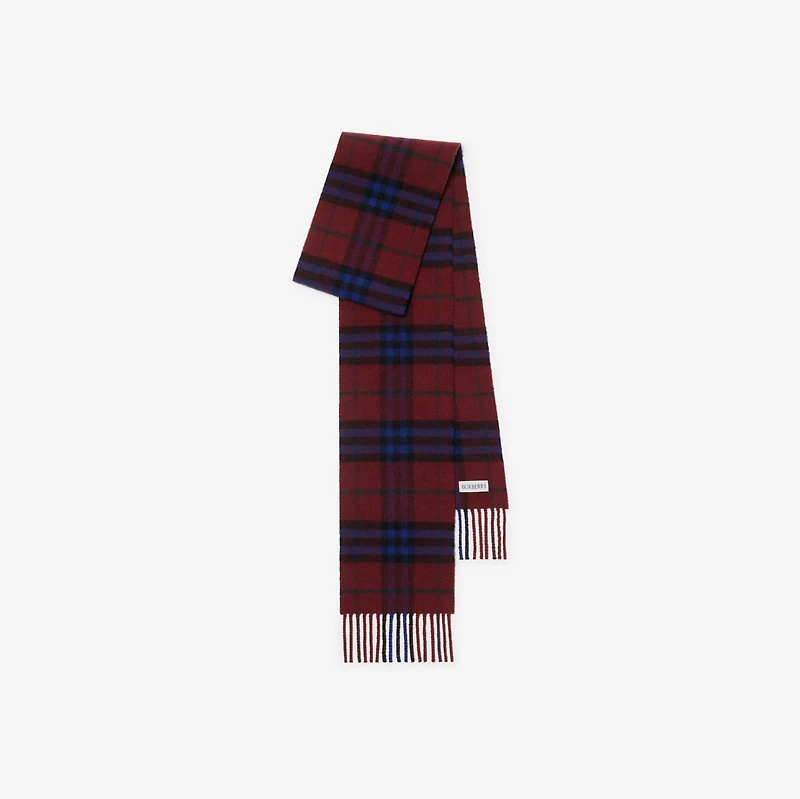 Narrow Check Cashmere Scarf in Sash red | Burberry® Official