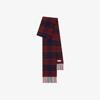 Narrow Check Cashmere Scarf in Sash red | Burberry® Official