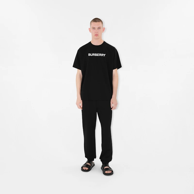 Cotton Jogging Pants in Black - Men | Burberry® Official