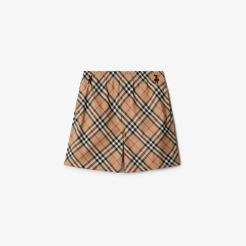 Check Shorts in Sand - Men, Nylon | Burberry® Official