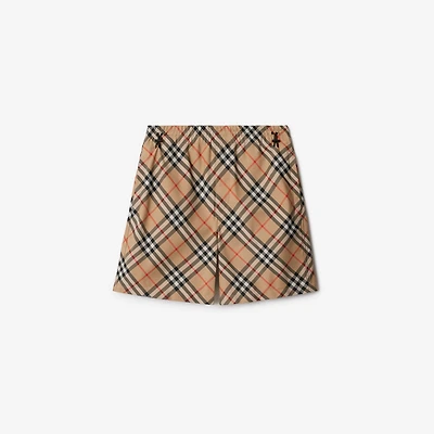 Check Shorts in Sand - Men, Nylon | Burberry® Official