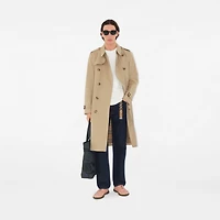 Long Kensington Heritage Trench Coat in Honey - Men, Cotton Gabardine | Burberry® Official