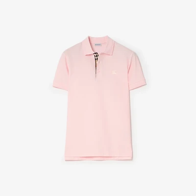 Cotton Polo Shirt in Mallow pink - Men | Burberry® Official