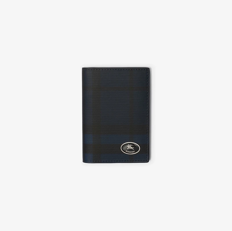 Check Folding Card Case​ in Navy - Men | Burberry® Official