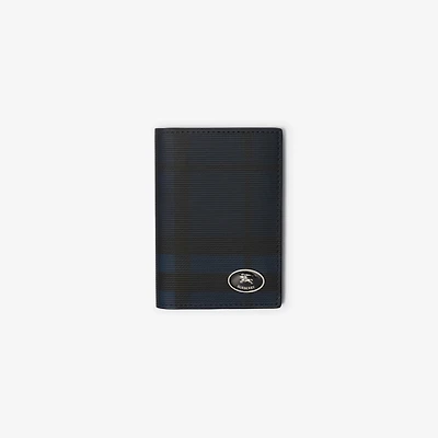 Check Folding Card Case​ in Navy - Men | Burberry® Official