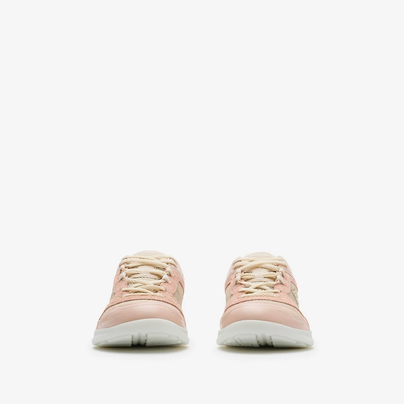 Check Matrix Sport Sneakers in Clam beige - Women | Burberry® Official