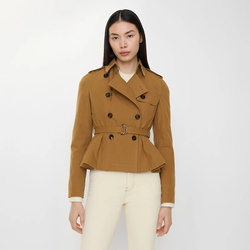 Cotton Isabella Trench Jacket in Teak brown - Women | Burberry® Official