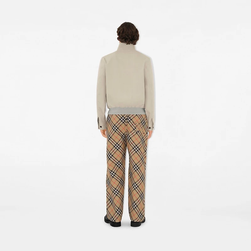 Check Twill Trousers in Sand - Men | Burberry® Official