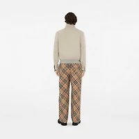 Check Twill Trousers in Sand - Men | Burberry® Official