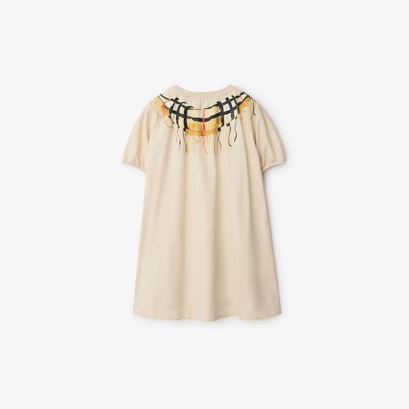Scarf Print Cotton Dress in Soap | Burberry® Official
