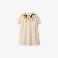 Scarf Print Cotton Dress in Soap | Burberry® Official
