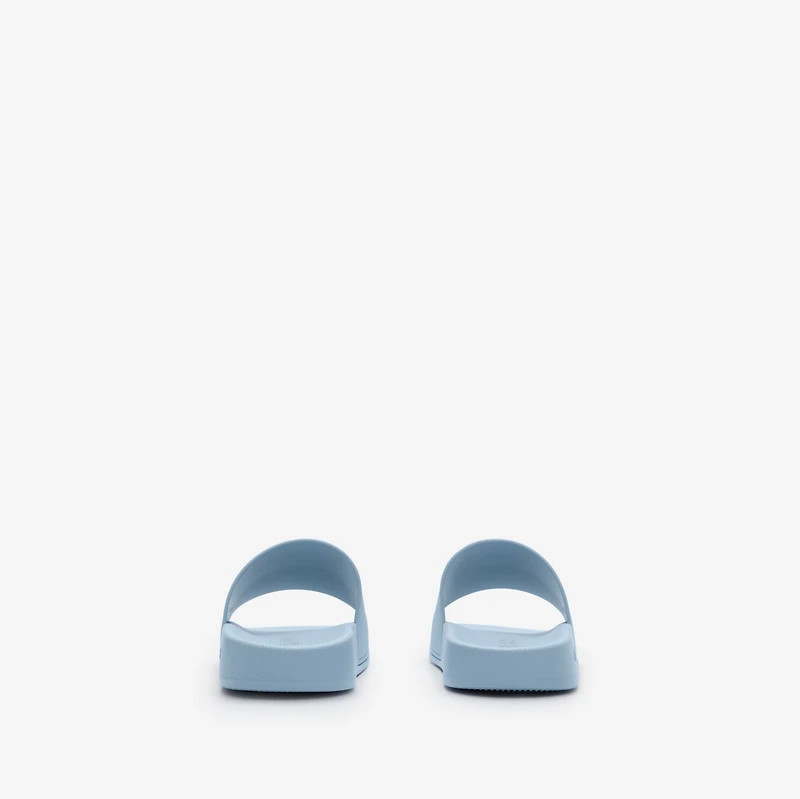 Logo Slides in Sunbleached blue/dove white - Women | Burberry® Official