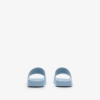 Logo Slides in Sunbleached blue/dove white - Women | Burberry® Official