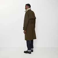 Long Lightweight Cotton Trench Coat in Marsh green - Men | Burberry® Official
