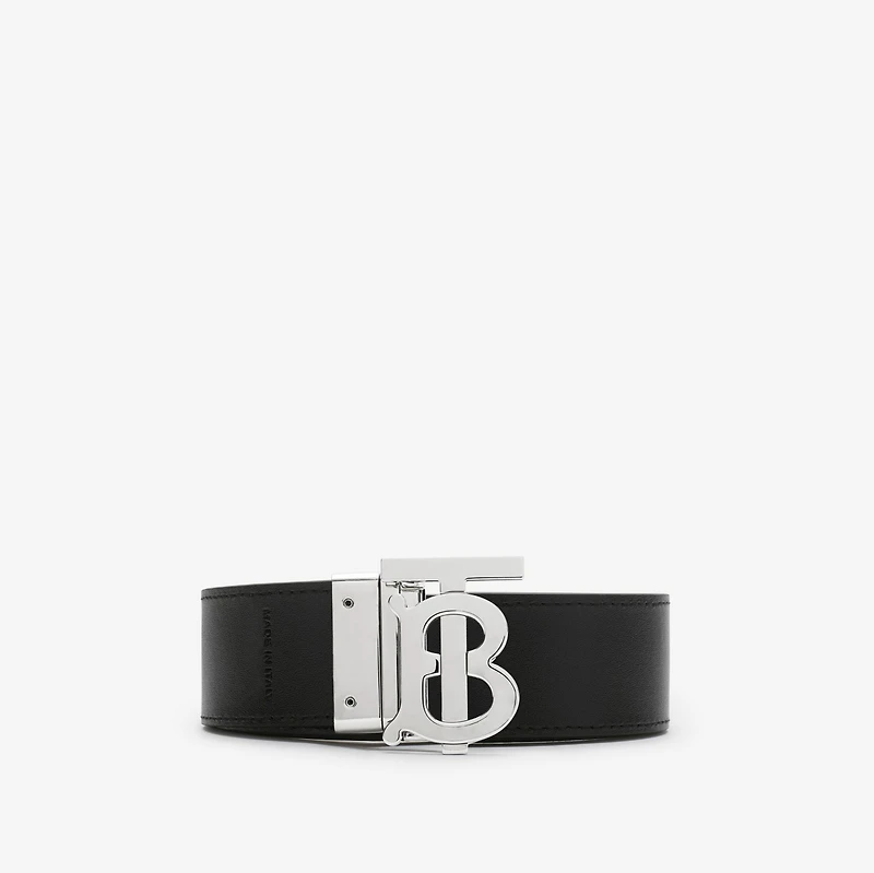 Reversible Check TB Belt in Archive beige/silver - Men | Burberry® Official