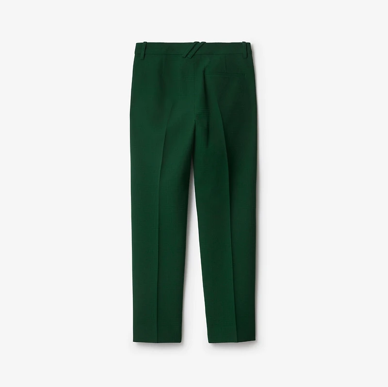 Wool Tailored Trousers in Ivy - Women | Burberry® Official
