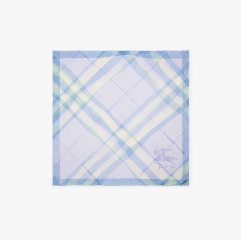 Watercolour Check Silk Scarf in Lilac purple | Burberry® Official